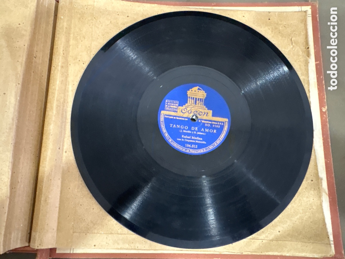 Discos de pizarra: DISCO DE PIZARRA,ODEON,TANGO DE AMOR Y NOSTALGIA. - Foto 2