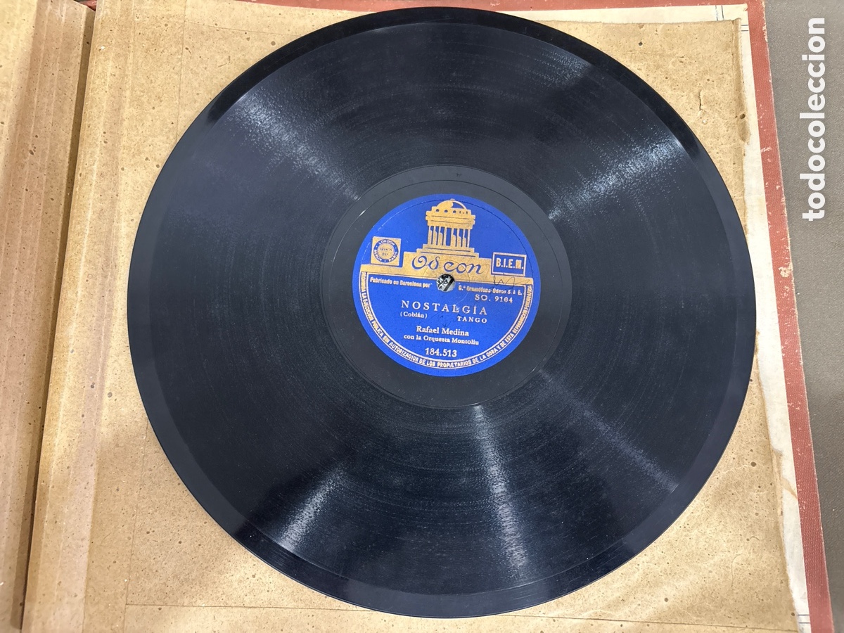 Discos de pizarra: DISCO DE PIZARRA,ODEON,TANGO DE AMOR Y NOSTALGIA.