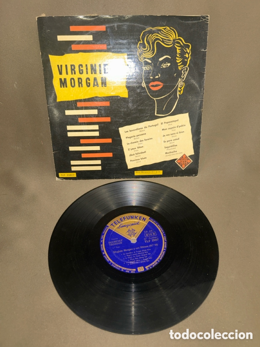 Discos de pizarra: DISCO DE PIZARRA, VIRGINIE MORGAN Y SUS RITMOS, TELEFUNKEN