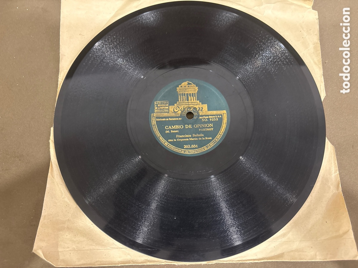 Discos de pizarra: DISCO DE PIZARRA,ODEON,J&Uacute;RAME Y CAMBIO DE OPINI&Oacute;N,FRANCISCO BOLUDA