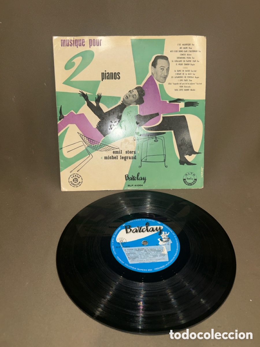 Discos de pizarra: DISCO DE PIZARRA MUSIQUE POUR 2 PIANOS BARCLAY