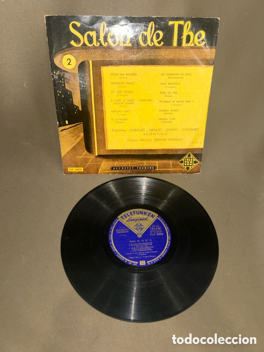 Discos de pizarra: DISCO DE PIZARRA, SAL&Oacute;N DE TE N&ordm;2 *VER FOTOS*