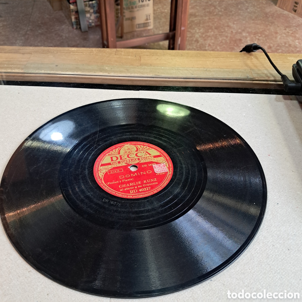 Discos de pizarra: Disco Pizarra Decca, Charlie Kunz, - Foto 1