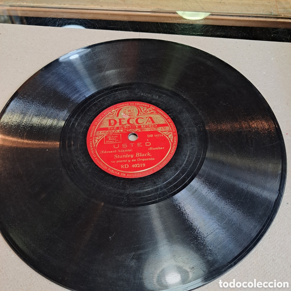 Discos de pizarra: Disco Pizarra DECCA,Stanley black