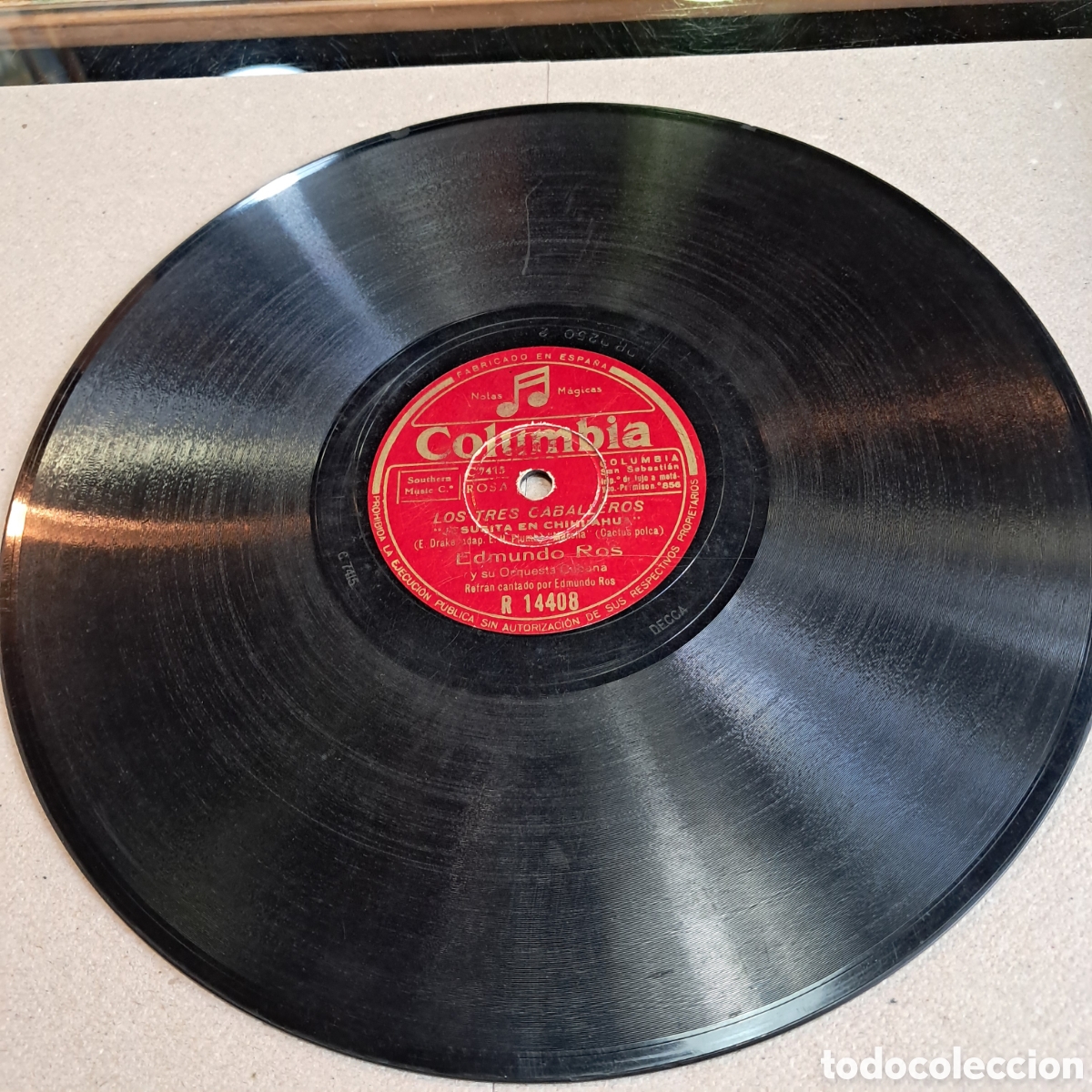 Discos de pizarra: Disco Pizarra Columbia, Los tres caballeros