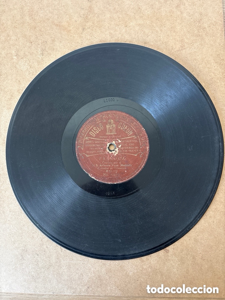 Discos de pizarra: SALIDA 1&euro;, Disco pizarra Mucianas, Farruca, Disco Odeon (A17) - Foto 2