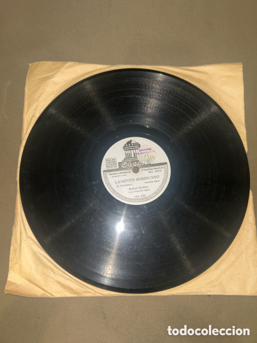 Discos de pizarra: DISCO DE PIZARRA, LAMENTO BORINCANO Y HAS DE VOLVER, OSEON - Foto 2