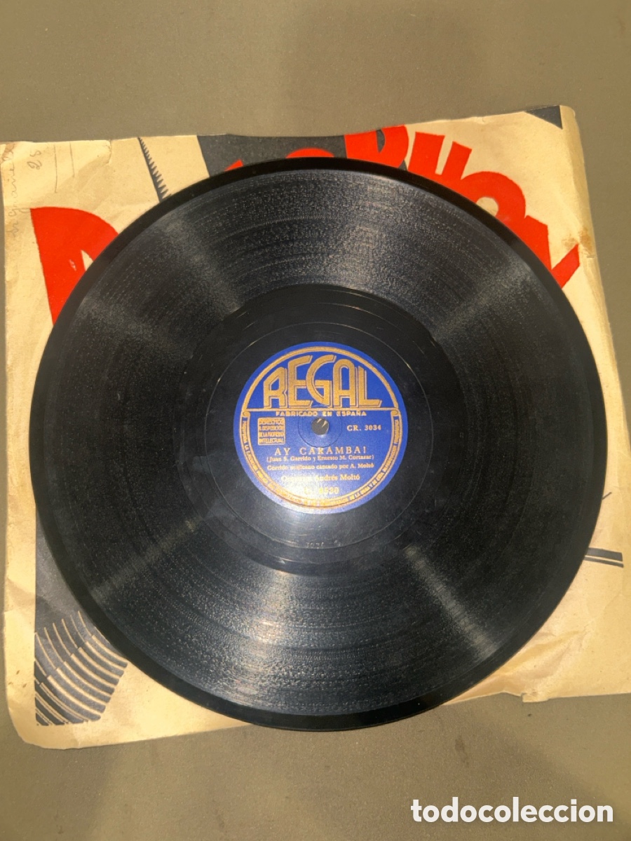 Discos de pizarra: DISCO DE PIZARRA, MARIQUITA Y AY CARAMBA! , REGAL