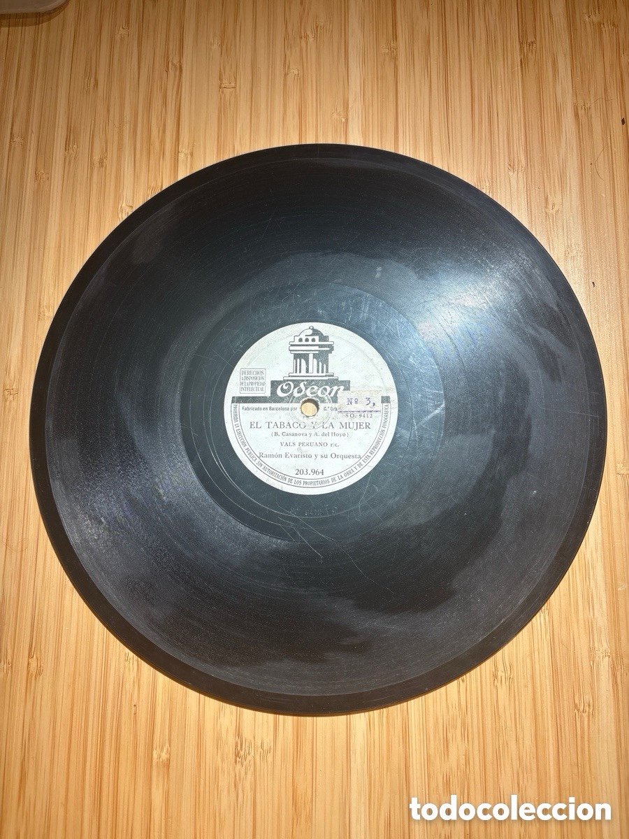 Discos de pizarra: SALIDA 1&euro;, Disco de pizarra, El Tabaco y la Mujer, Serenata Portuguesa (A17)