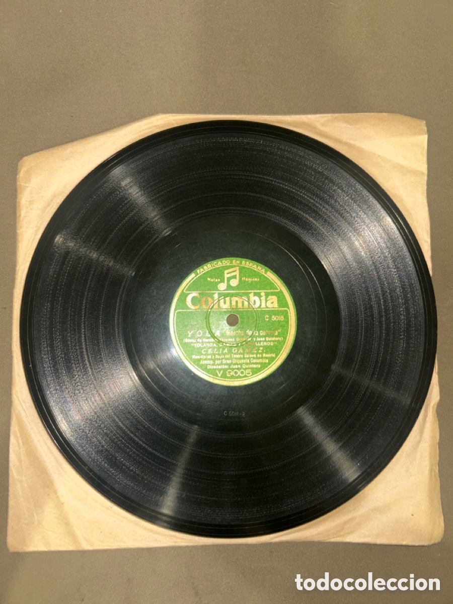 Discos de pizarra: DISCO DE PIZARRA, YOLA &ldquo;SUE&Ntilde;OS DE AMOR&rdquo; Y &ldquo;MARCHA DE LA CACER&Iacute;A&rdquo;