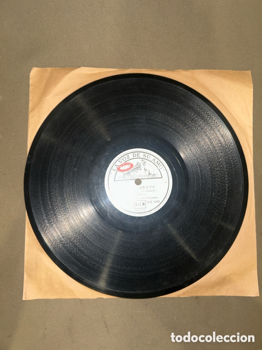 Discos de pizarra: DISCO DE PIZARRA, LA VOZ DE SU AMO &iexcl;OH, LA,LA! Y DULCEMENTE