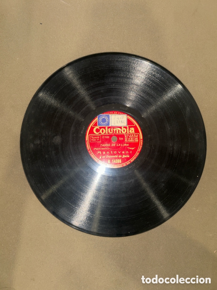 Discos de pizarra: DISCO DE PIZARRA, COLUMBIA, TANGO DE LA LUNA Y ARA&Ntilde;A DE LA NOCHE