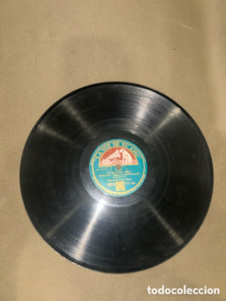 Discos de pizarra: DISCO DE PIZARRA, LA VOZ DE SU AMO, DE LA NADA Y SI FUESES M&Iacute;A