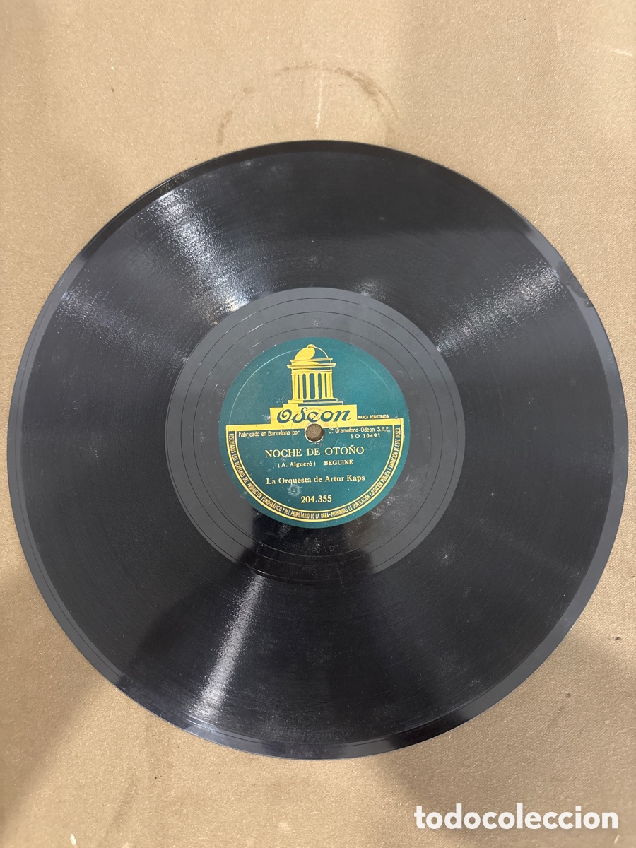 Discos de pizarra: DISCO DE PIZARRA,ODEON,TANGO AZUL Y NOCHE DE OTO&Ntilde;O,LA ORQUESTA DE ARTUR KAPS