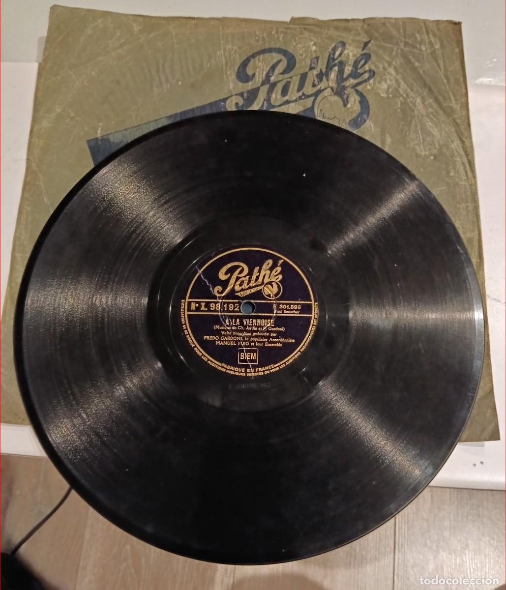 Discos de pizarra: Disco antiguo Pathe pieza de colecci&oacute;n de la edad de oro - Foto 2