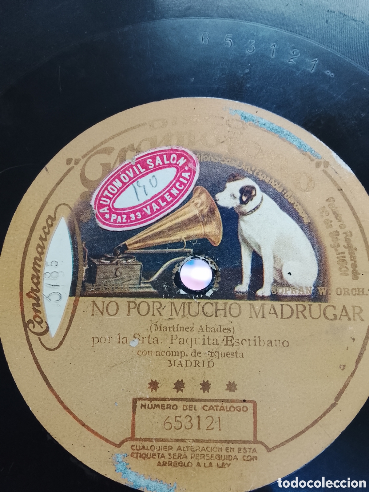Discos de pizarra: Disco de pizarra Paquita escribano