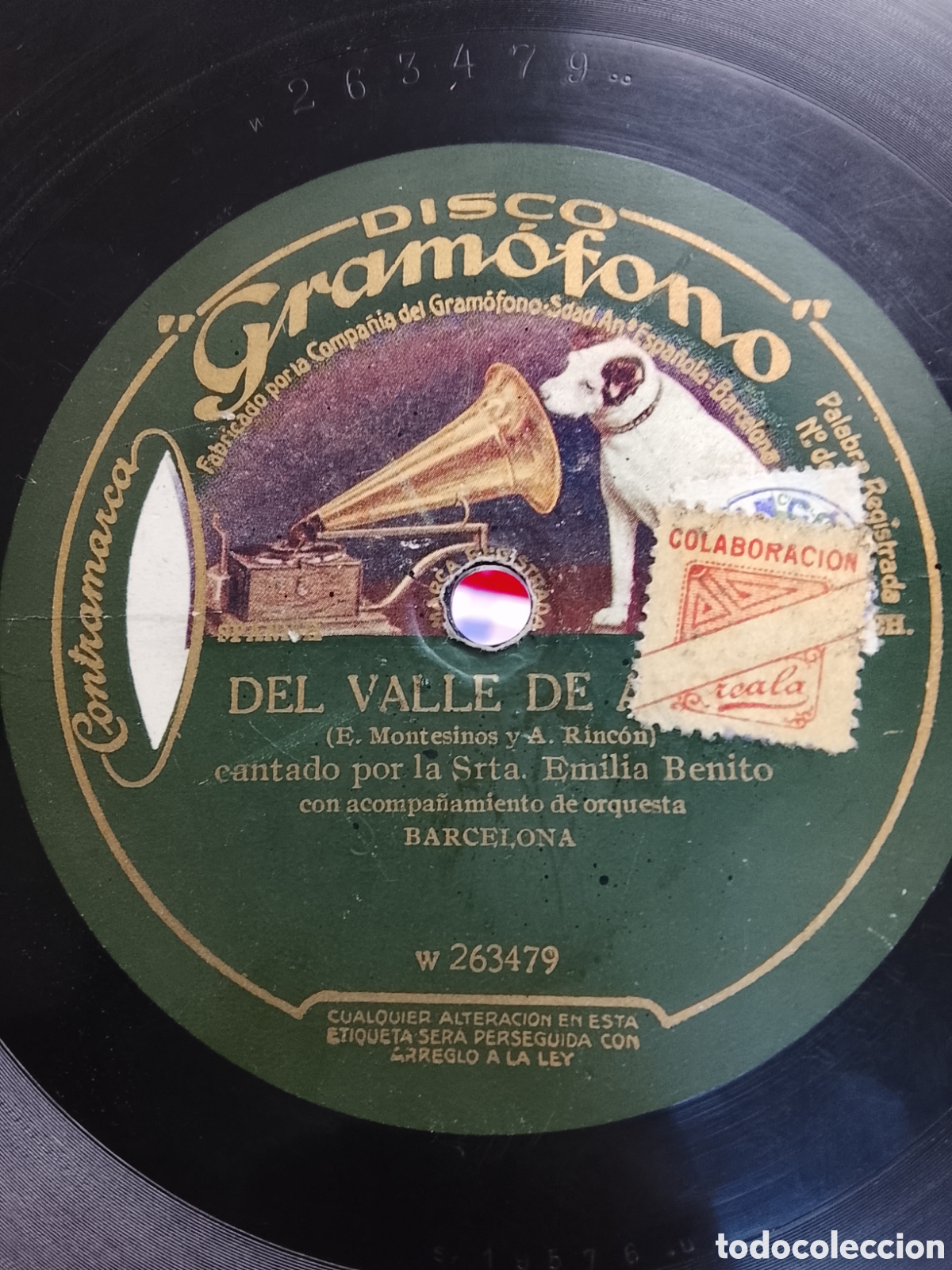 Discos de pizarra: Disco de pizarra de Emilia Benito del valle de ans&oacute; - Foto 1