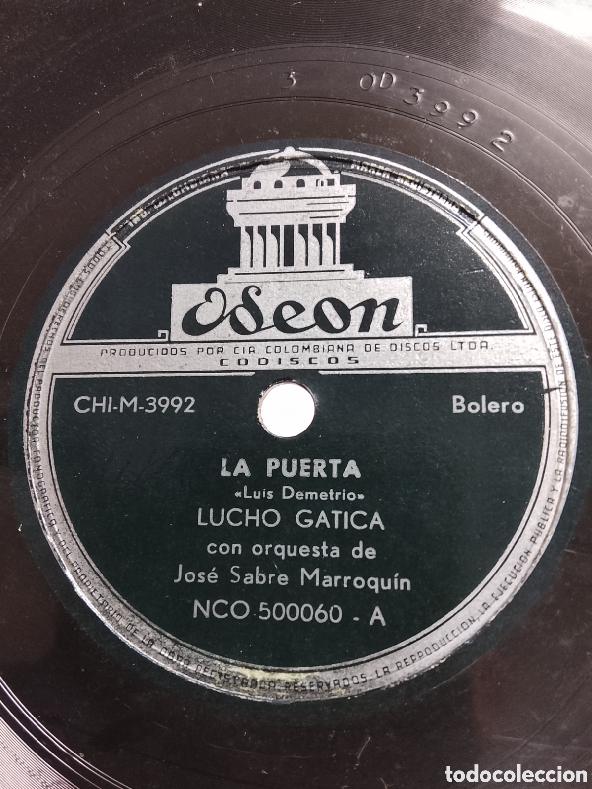 Discos de pizarra: Disco de pizarra Lucho gatica pedacito de cielo - Foto 2