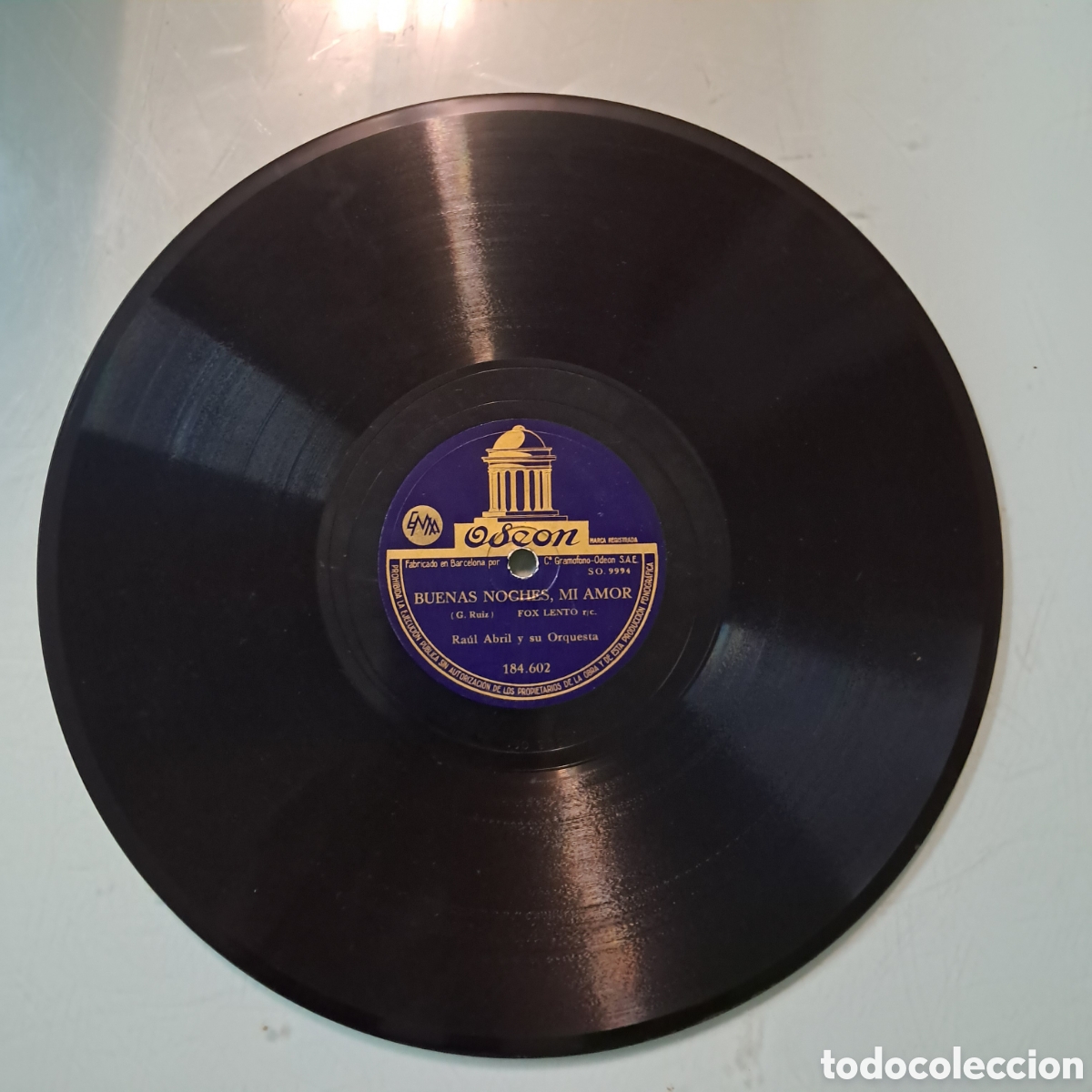 Discos de pizarra: Disco Pizarra ,Buenas noches mi amor,