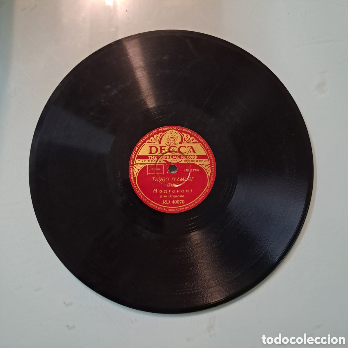 Discos de pizarra: Disco Pizarra Tango d'amore, Mantivani