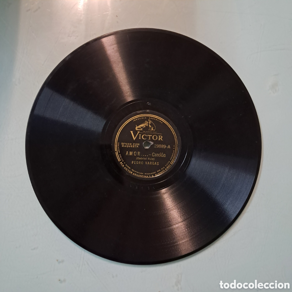 Discos de pizarra: Disco Pizarra,Pedro Vargas , Acuarela.brasileira