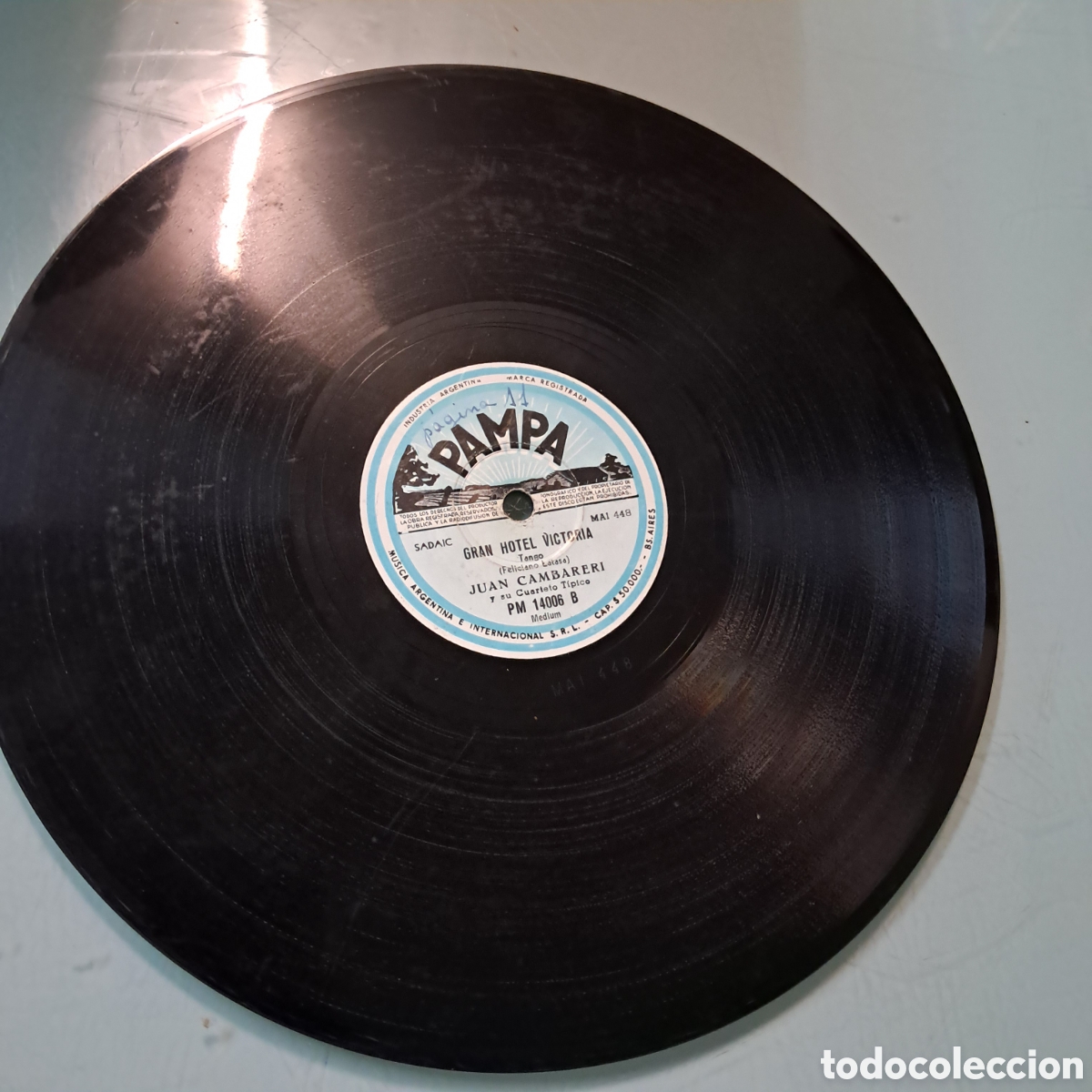 Discos de pizarra: Disco Pizarra la.lagrima,gran hotel.victoria