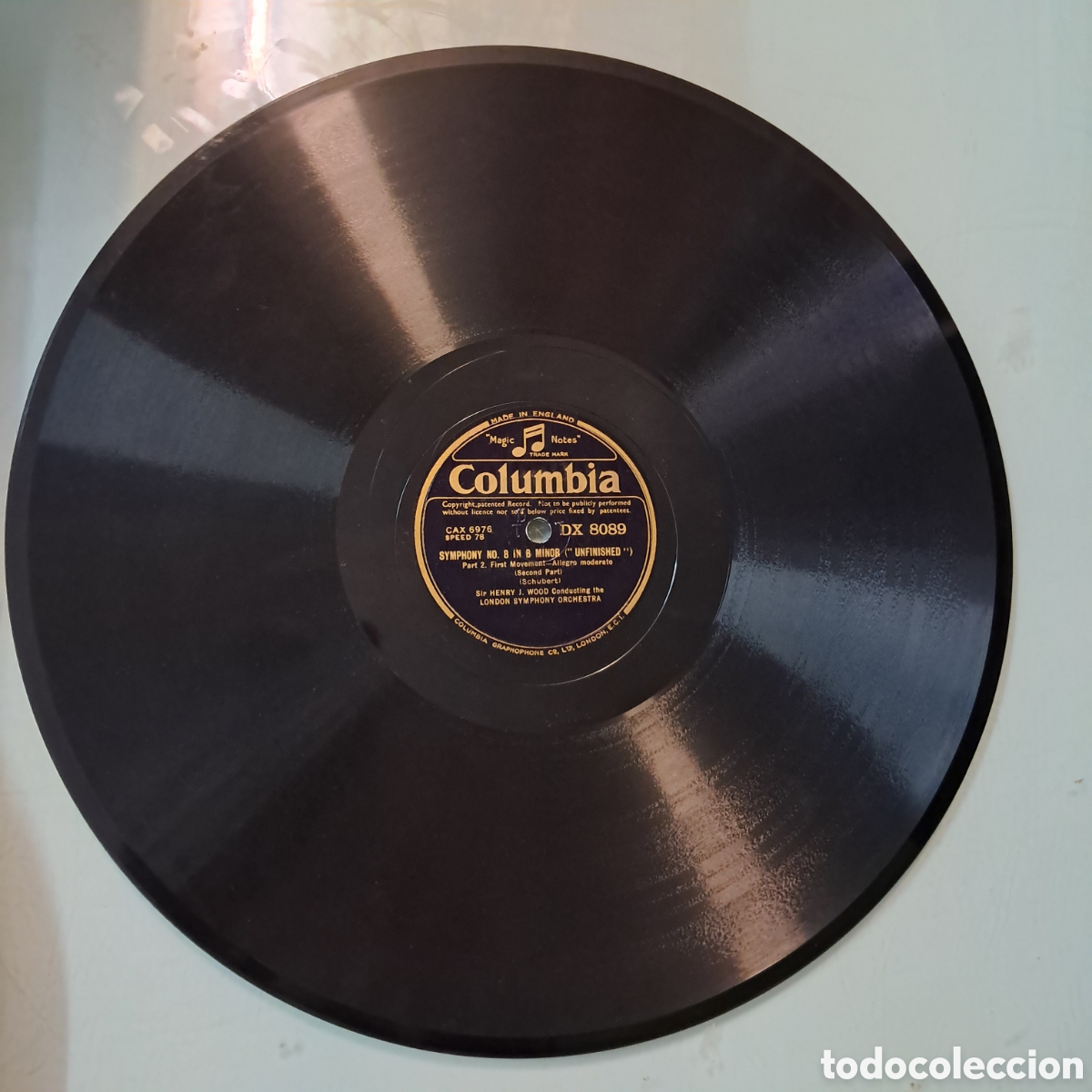 Discos de pizarra: Columbia, simphonica numero 8, DX 8089