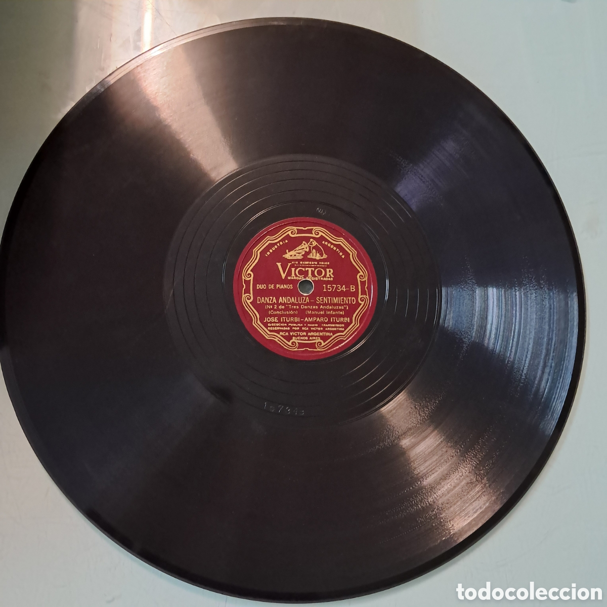 Discos de pizarra: Disco Pizarra Danza andaluza,sentimiento