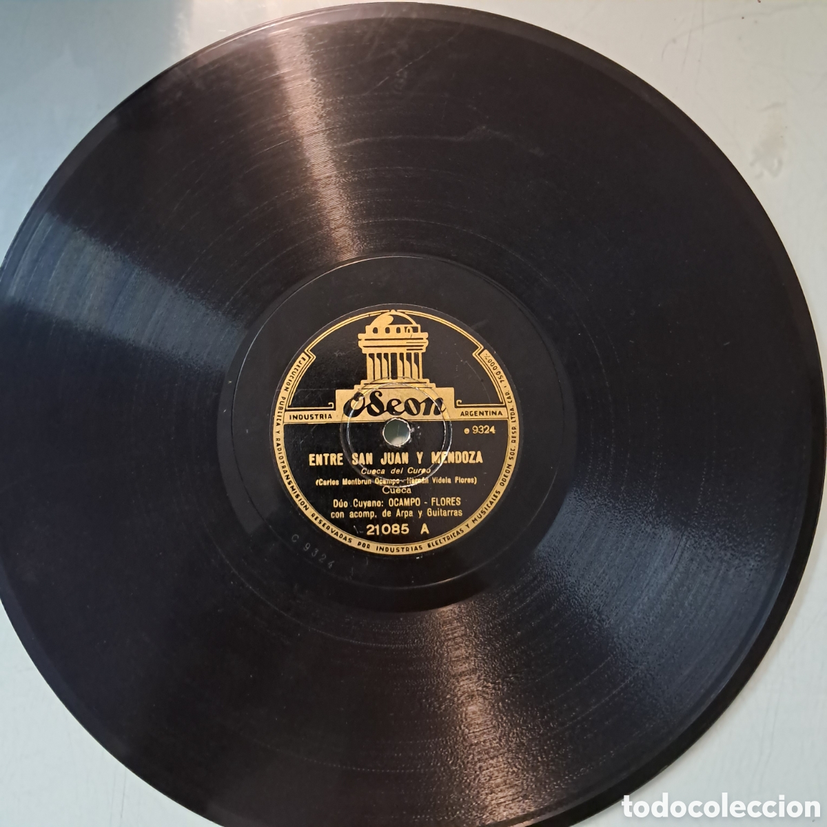 Discos de pizarra: Disco Pizarra, Oseon, Entre San Juan y Mendoza, La Tupungatina