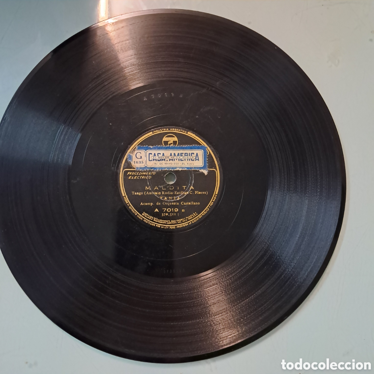 Discos para gramofone: Disco Pizarra, maldita Carrillon de la merced
