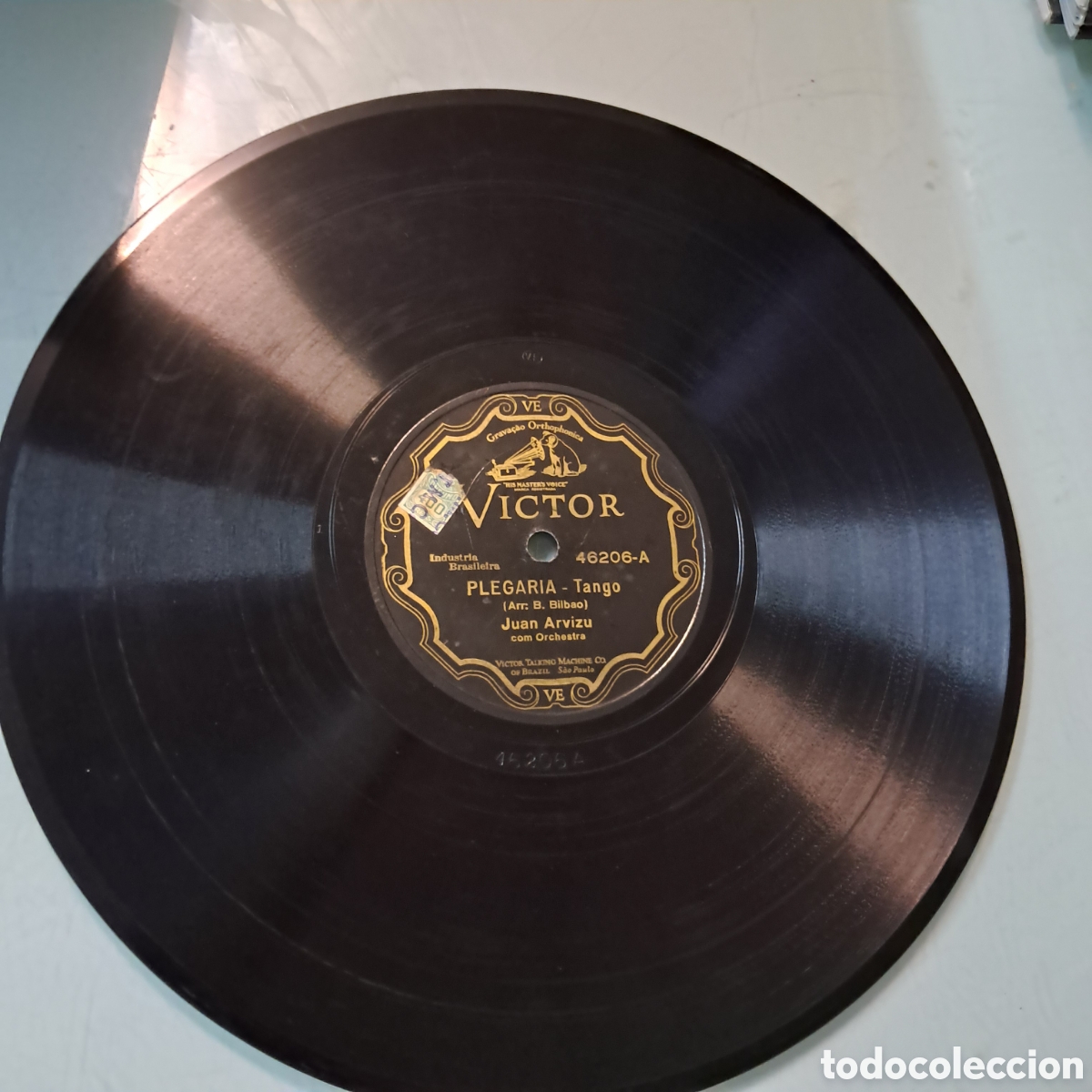 Discos de pizarra: Disco Pizarra, Plegaria-tango,Siento ganas de llorar-tango - Foto 2