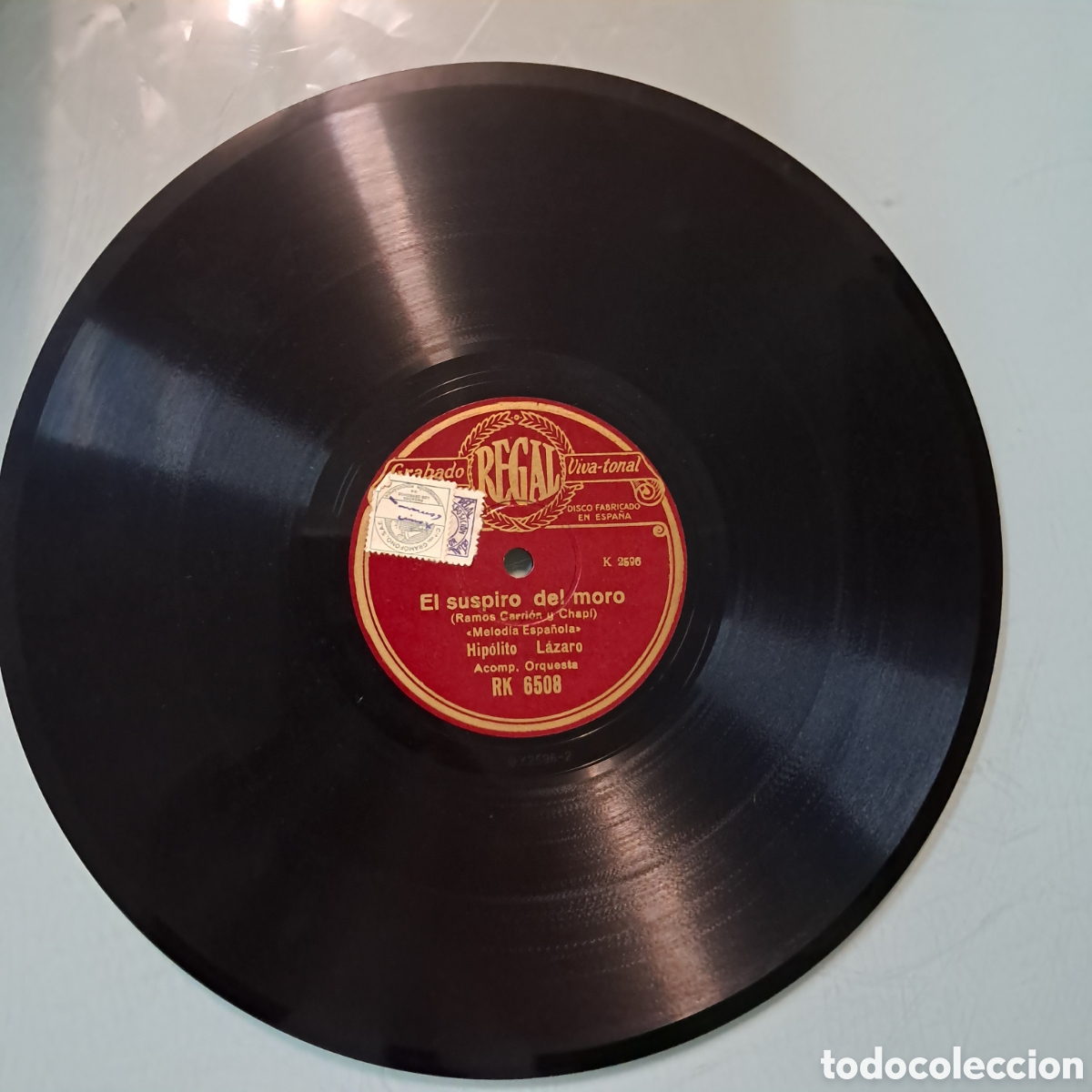 Discos de pizarra: Disco Pizarra, El hu&eacute;sped del sevillano,El suspiro del moro