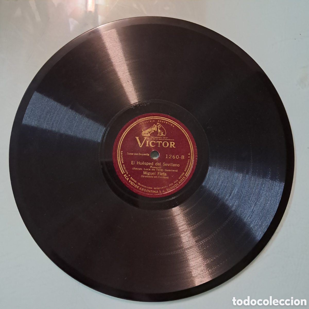 Discos de pizarra: Disco Pizarra, El huesped del sevillano - Foto 1