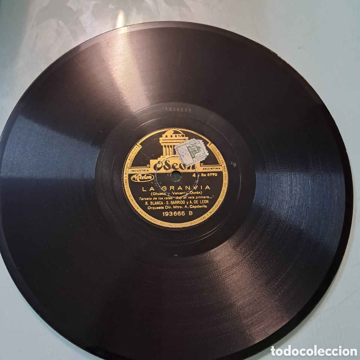 Discos de pizarra: Disco Pizarra, La Gran Via