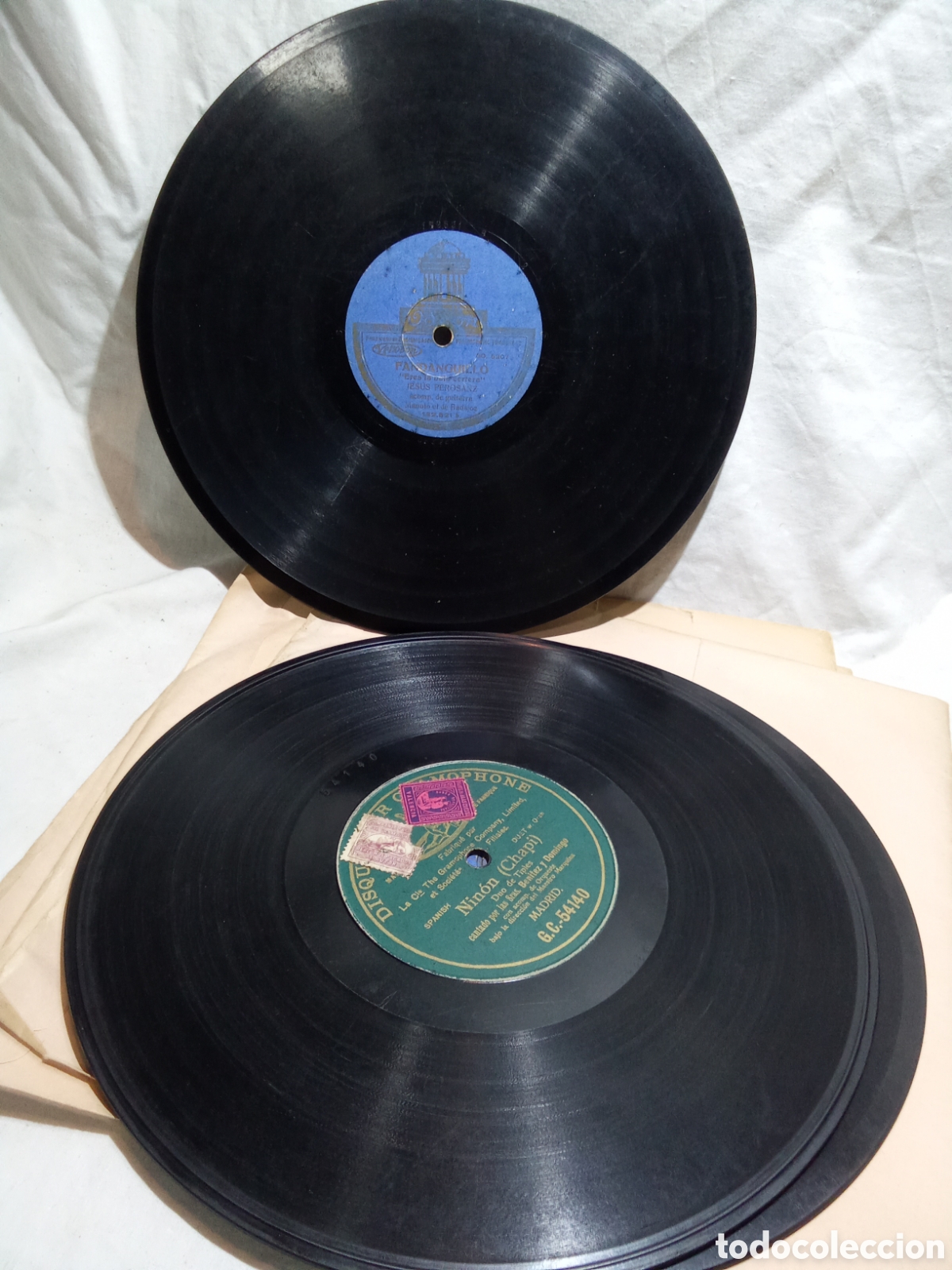 Discos de pizarra: LOTE 3 DISCOS DE PIZARRA ANTIGUOS - Foto 1