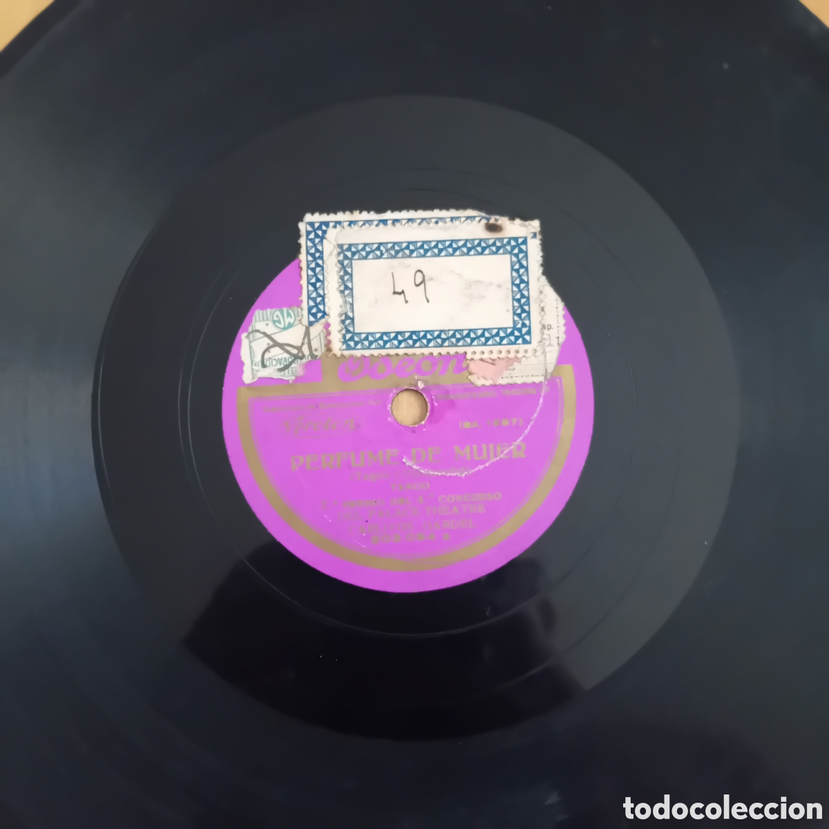 Discos de pizarra: CARLITOS GARDEL. TE FUISTES HERMANO. PERFUME DE MUJER - Foto 2