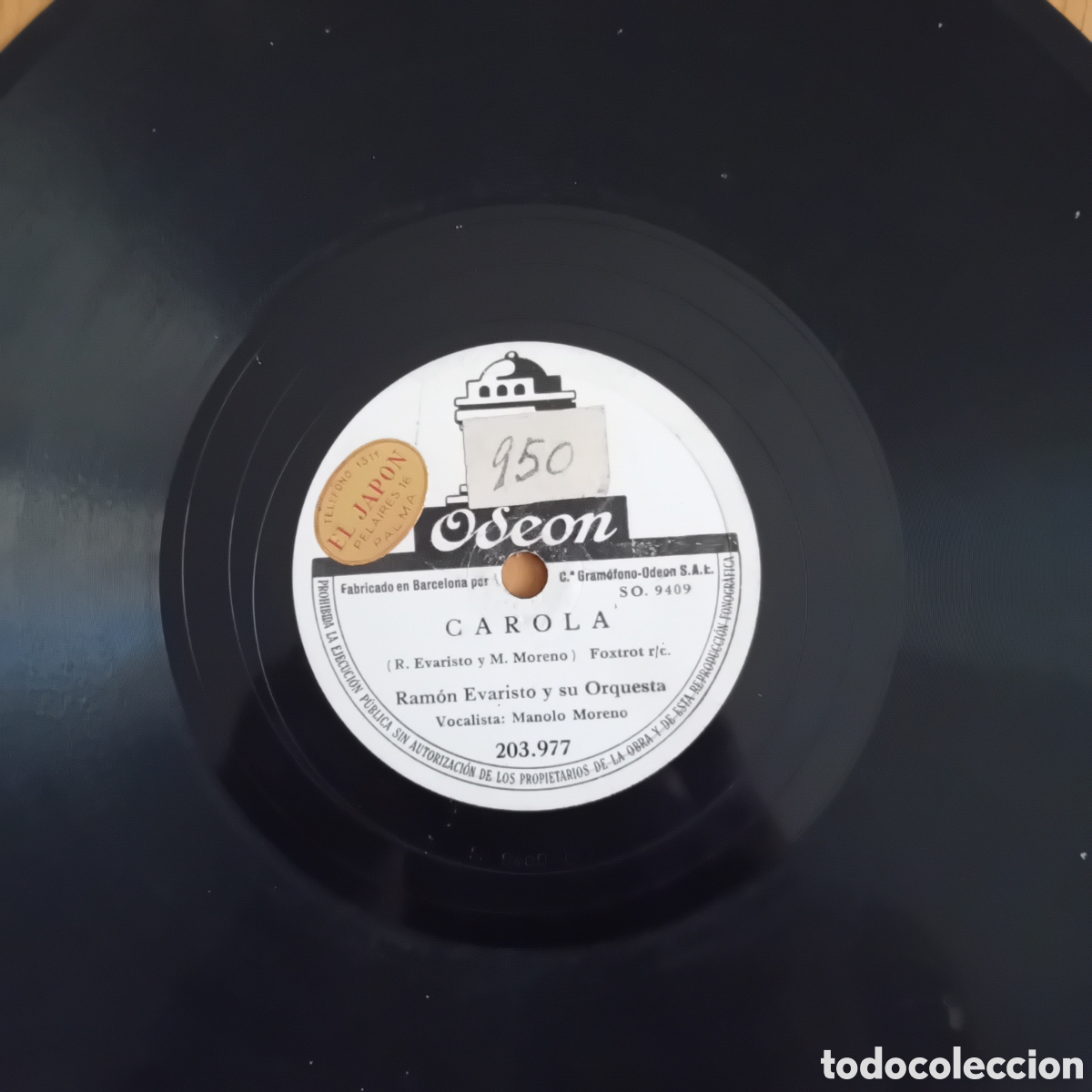 Discos de pizarra: RAMON EVARISTO. FASCINACION. CAROLA - Foto 2