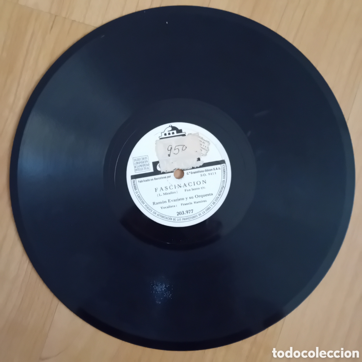 Discos de pizarra: RAMON EVARISTO. FASCINACION. CAROLA - Foto 4