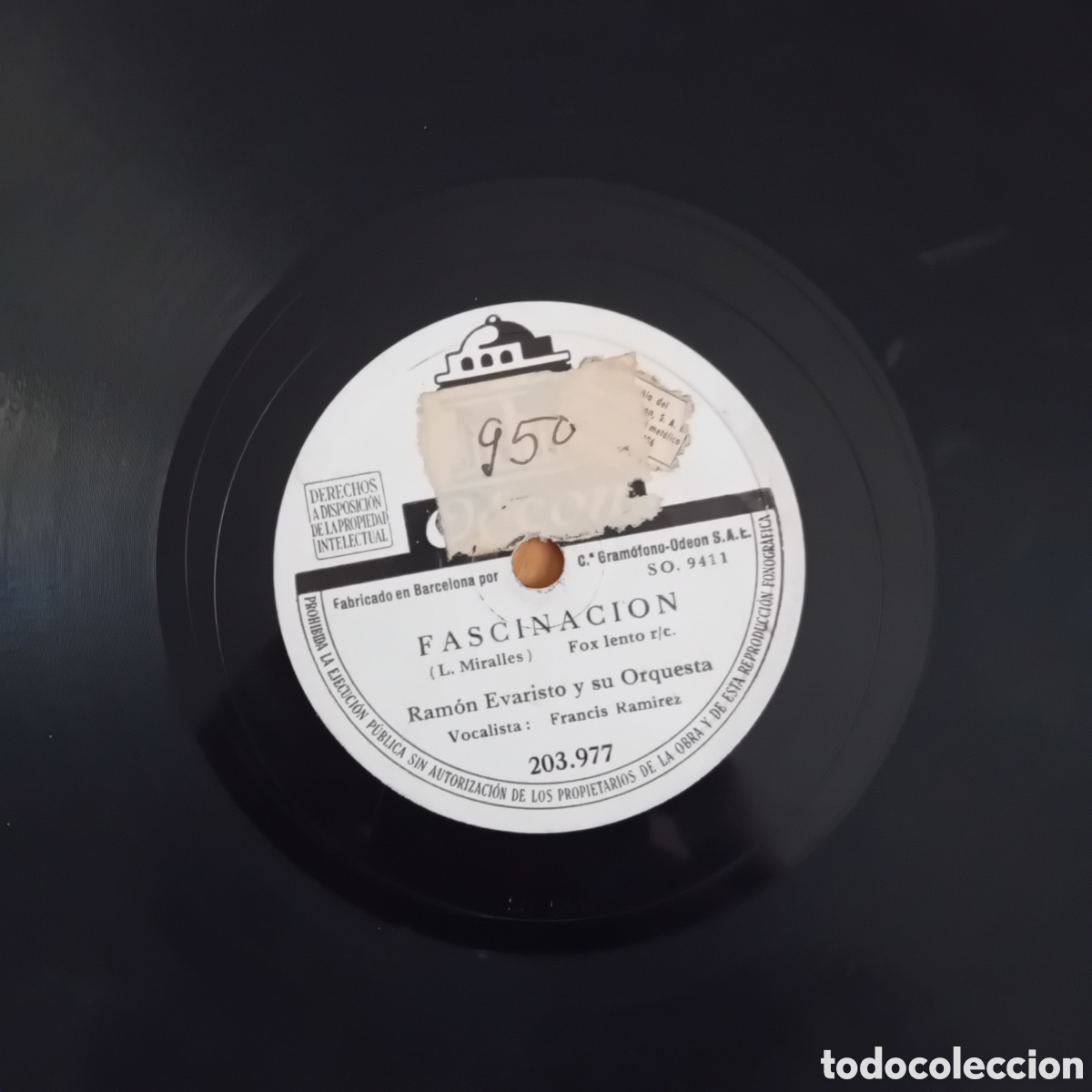 Discos de pizarra: RAMON EVARISTO. FASCINACION. CAROLA - Foto 5