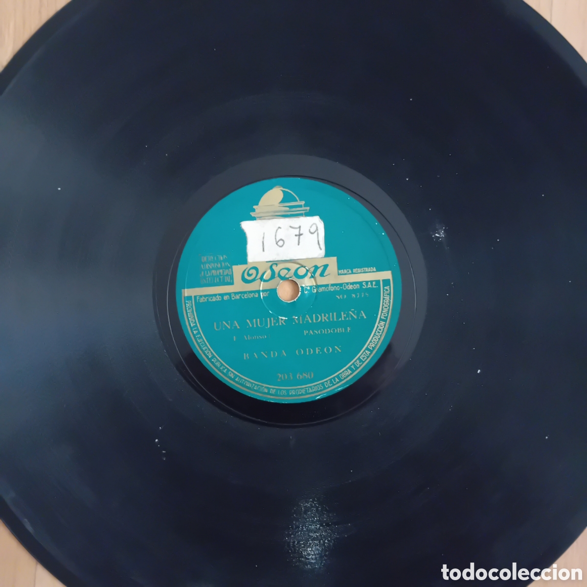 Discos de pizarra: BANDA ODEON. VIVA LA PEPA. UNA MUJER MADRILE&Ntilde;A - Foto 2