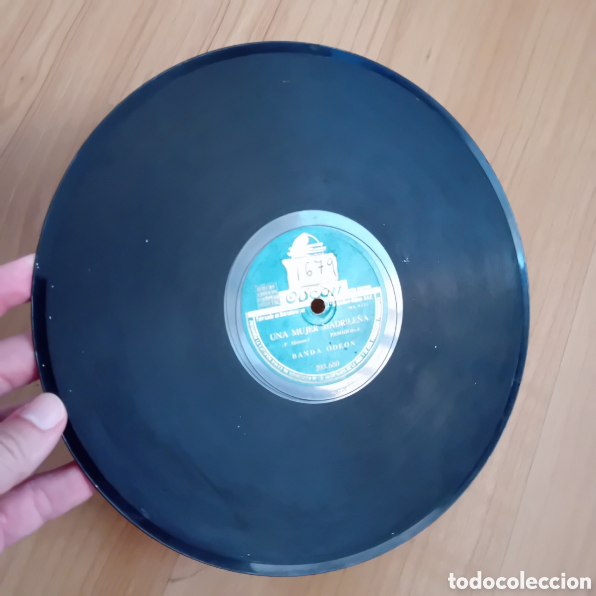 Discos de pizarra: BANDA ODEON. VIVA LA PEPA. UNA MUJER MADRILE&Ntilde;A - Foto 3