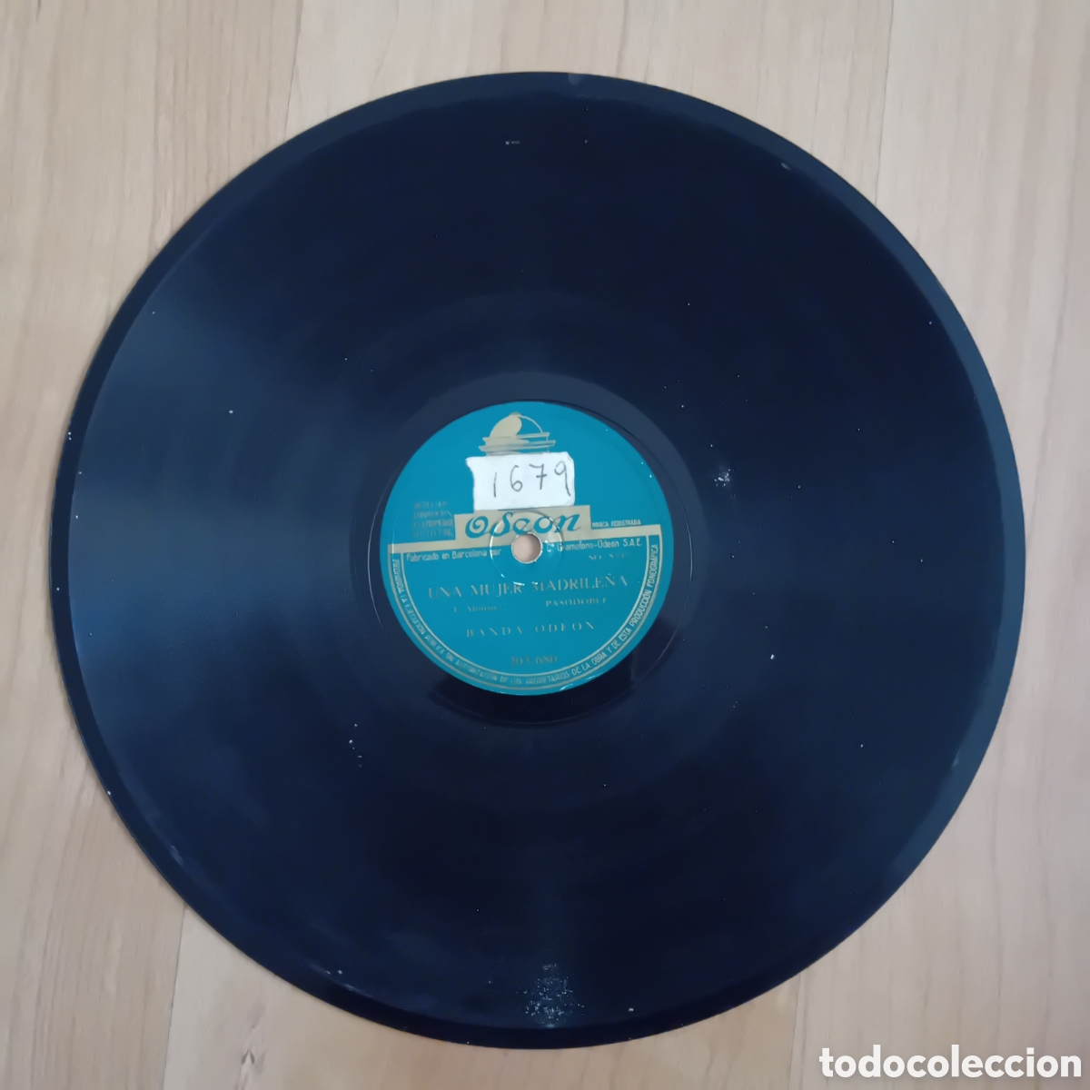 Discos de pizarra: BANDA ODEON. VIVA LA PEPA. UNA MUJER MADRILE&Ntilde;A
