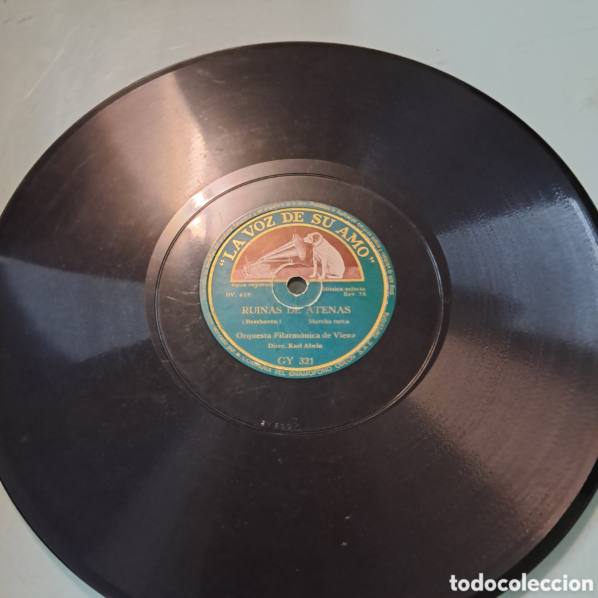 Discos de pizarra: Disco Pizarra ,Ruinas de Atenas,marcha turca - Foto 3