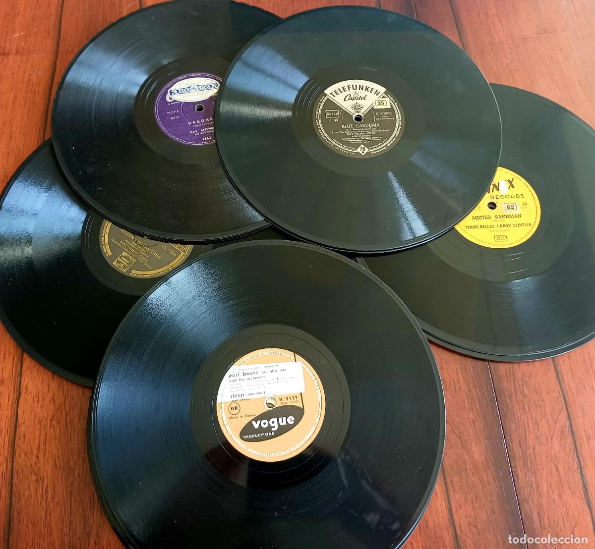 Discos de pizarra: Lote de 16 discos de pizarra de jazz, swing, blues...