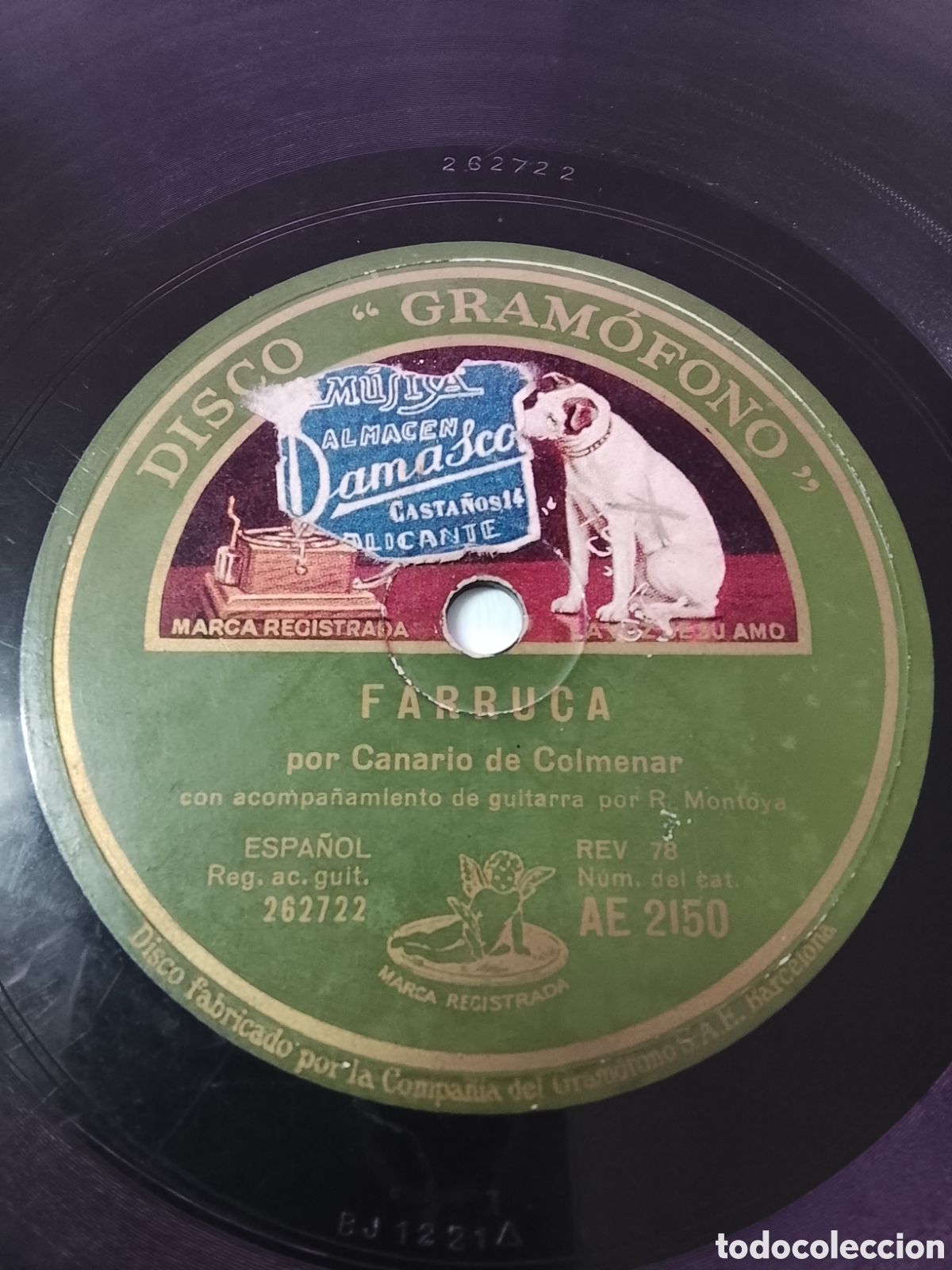 Discos de pizarra: Disco de pizarra malague&ntilde;as de Juan breva - Foto 2