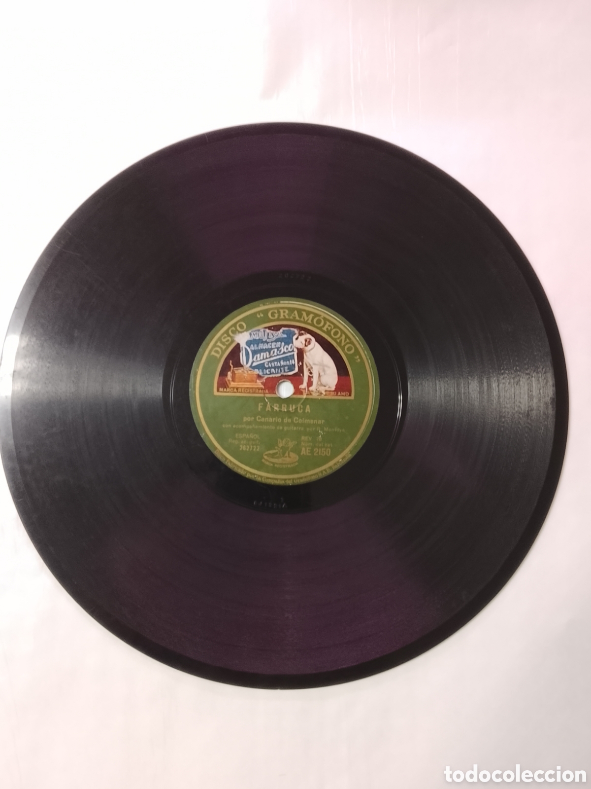 Discos de pizarra: Disco de pizarra malague&ntilde;as de Juan breva - Foto 3