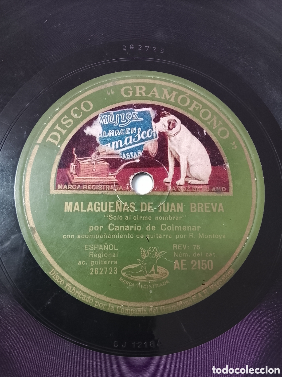 Discos de pizarra: Disco de pizarra malague&ntilde;as de Juan breva