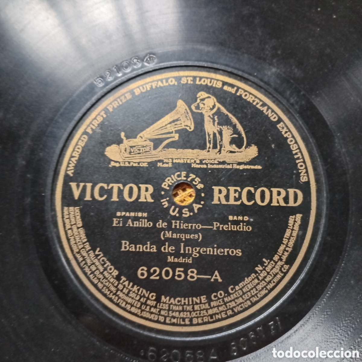 Discos de pizarra: LA DOLORES - EL ANILLO DE HIERRO BANDA INGENIEROS- MADRID