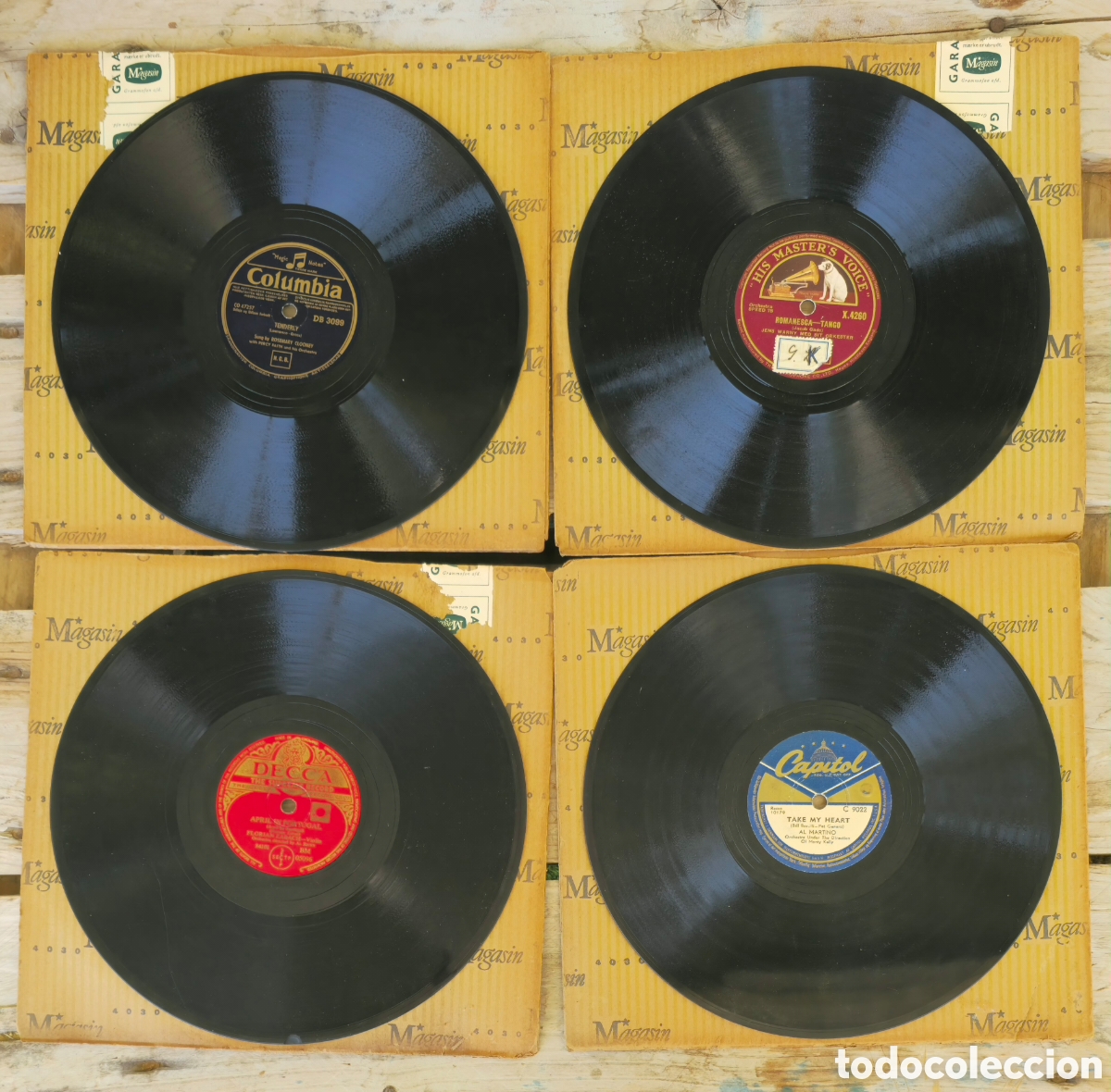 Discos de pizarra: Lote discos antiguos 78 RPM - Foto 2