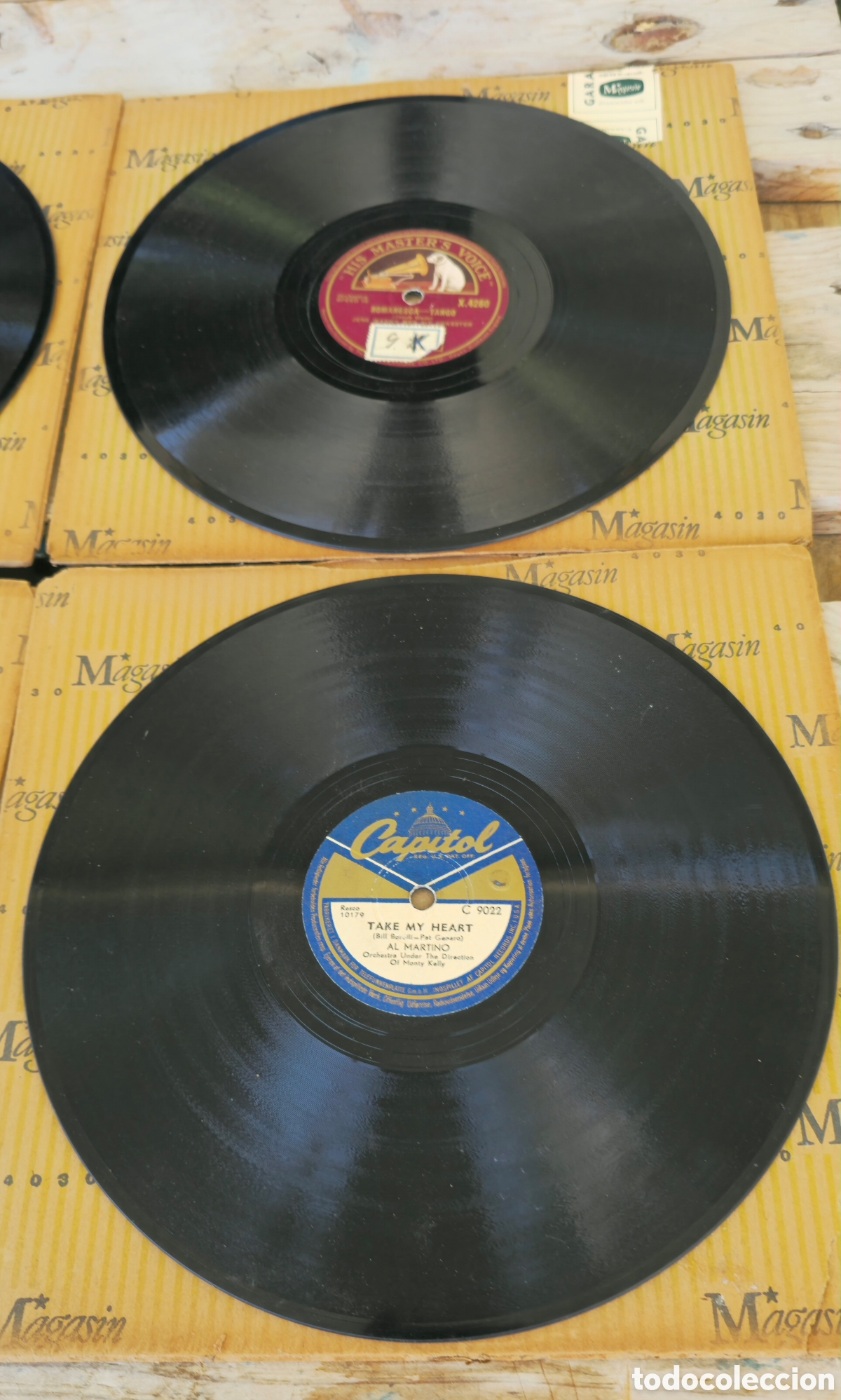 Discos de pizarra: Lote discos antiguos 78 RPM - Foto 3